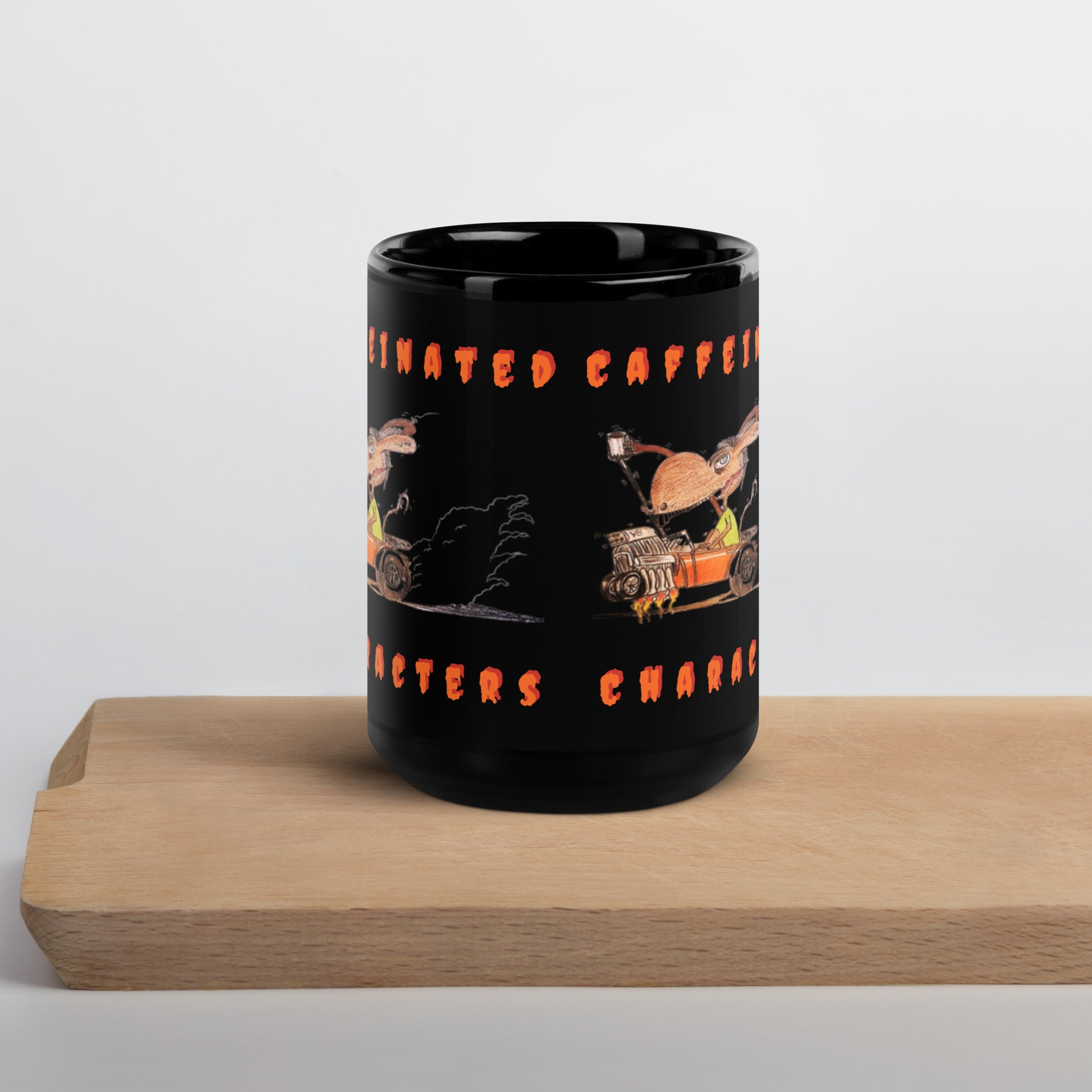 Large 15 oz Rat Rod Black Glossy mug