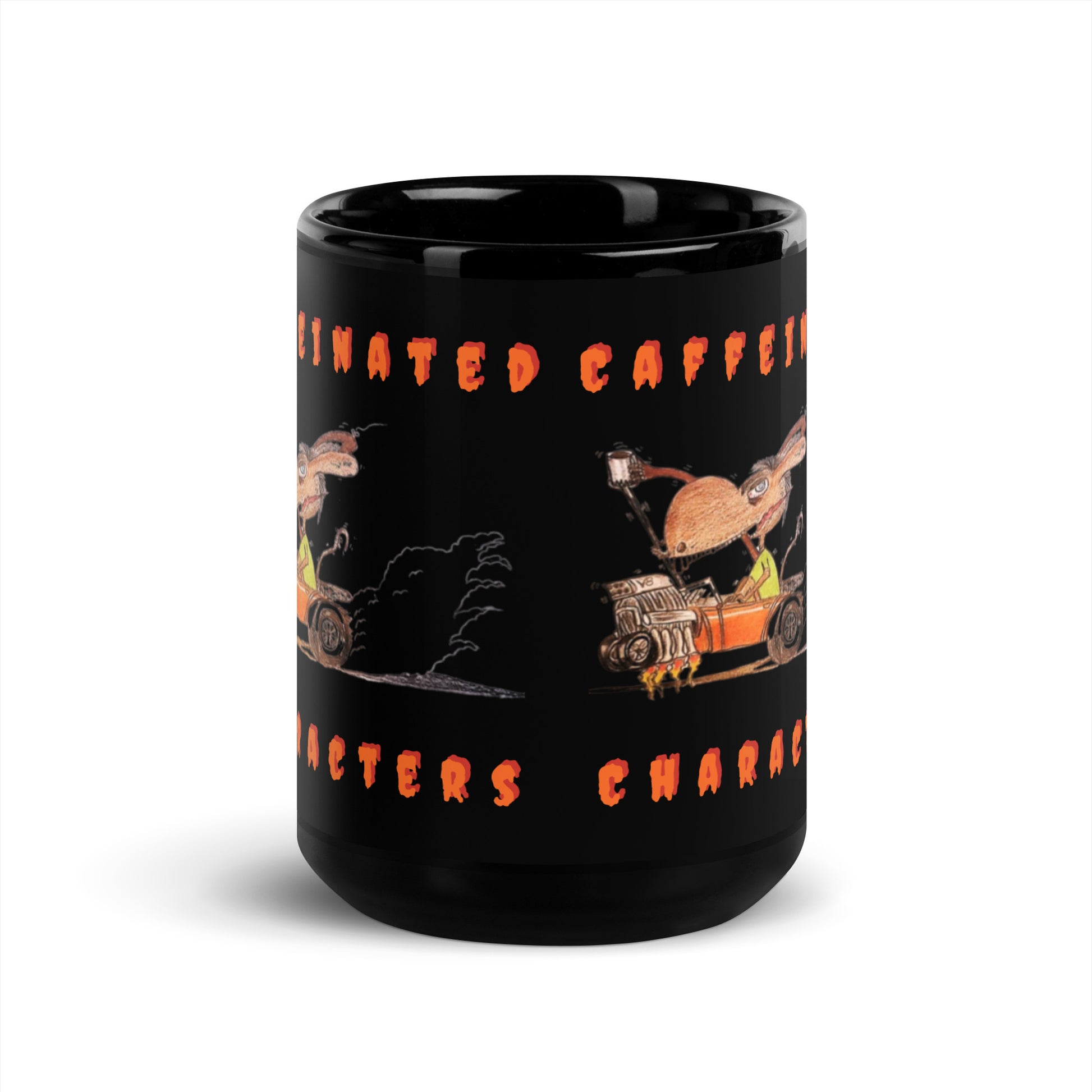 Large 15 oz Rat Rod Black Glossy mug