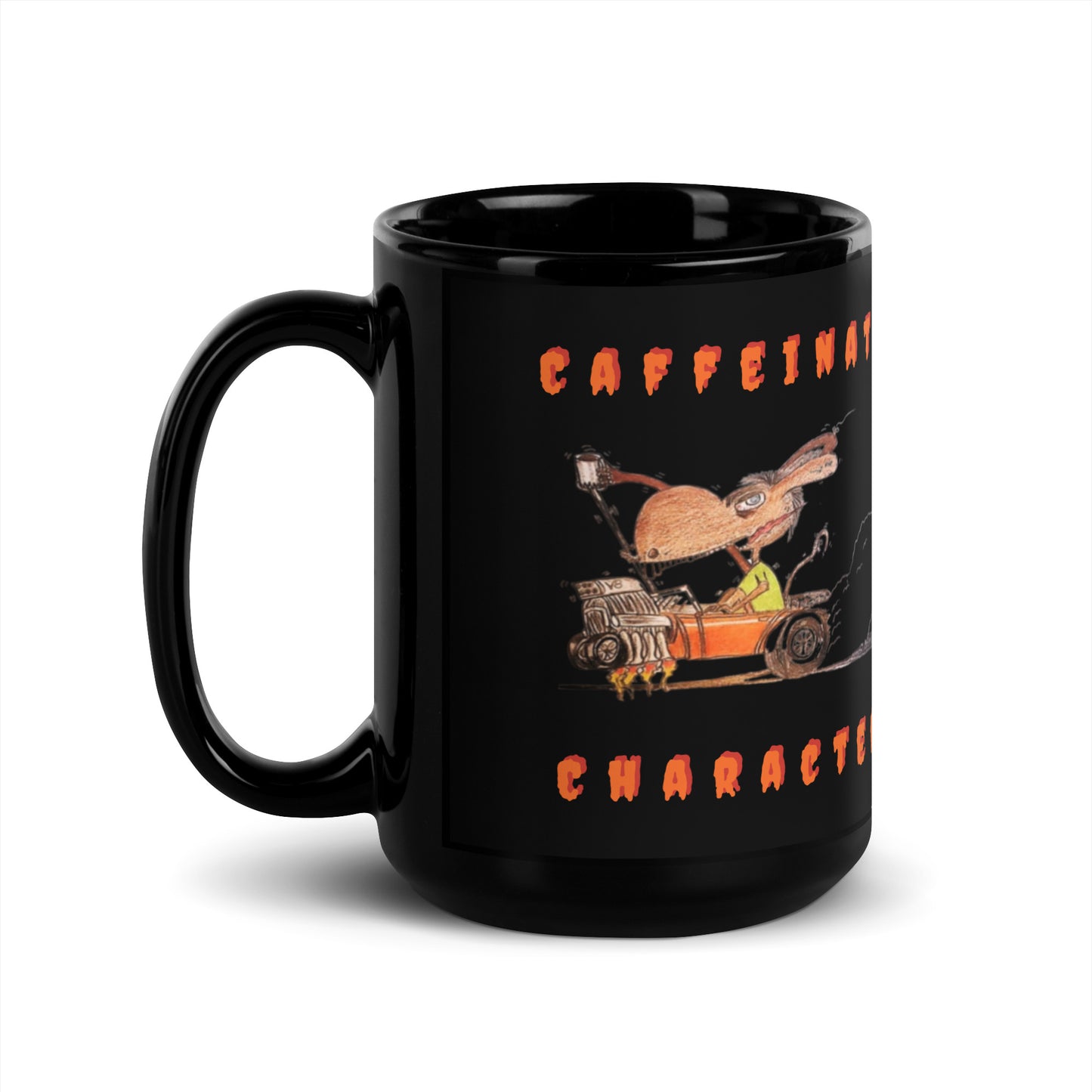 Large 15 oz Rat Rod Black Glossy mug