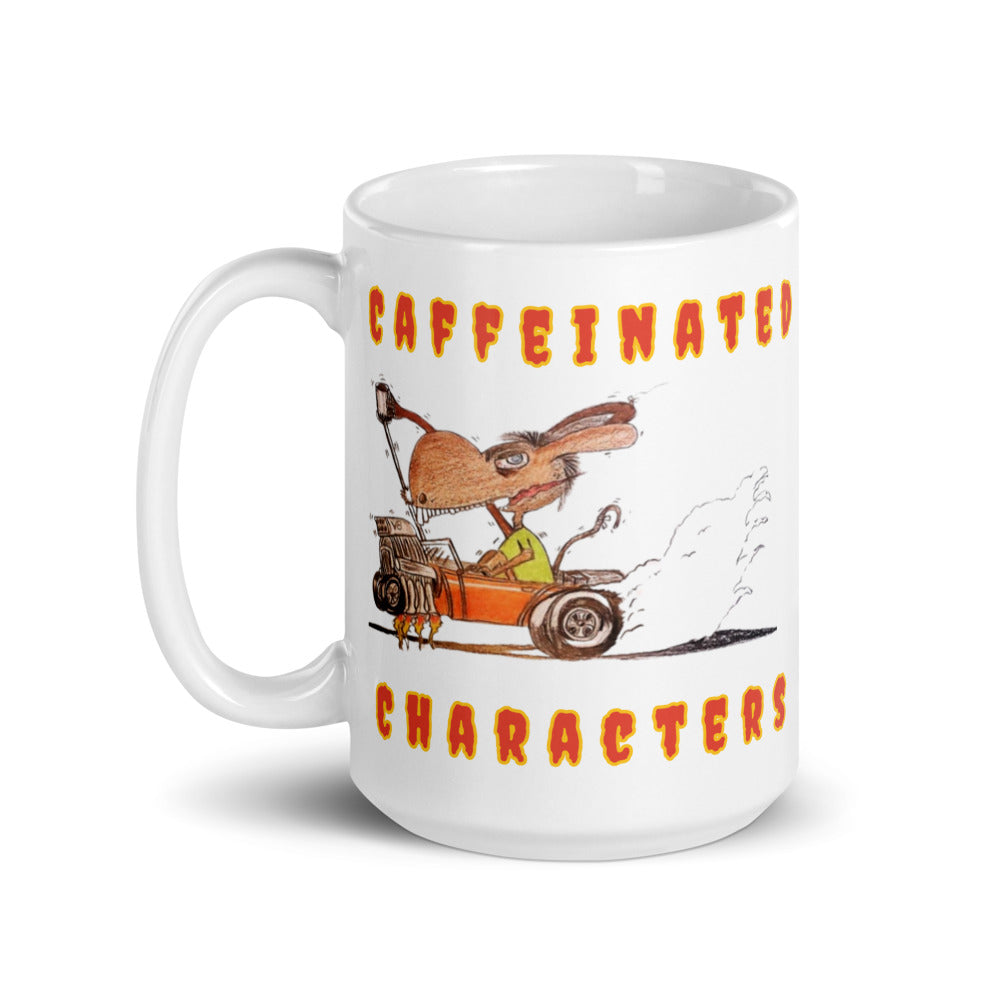 Caffeinated Characters Rat Rod White Glossy Coffee Mug, 11 oz,15 oz,20 oz