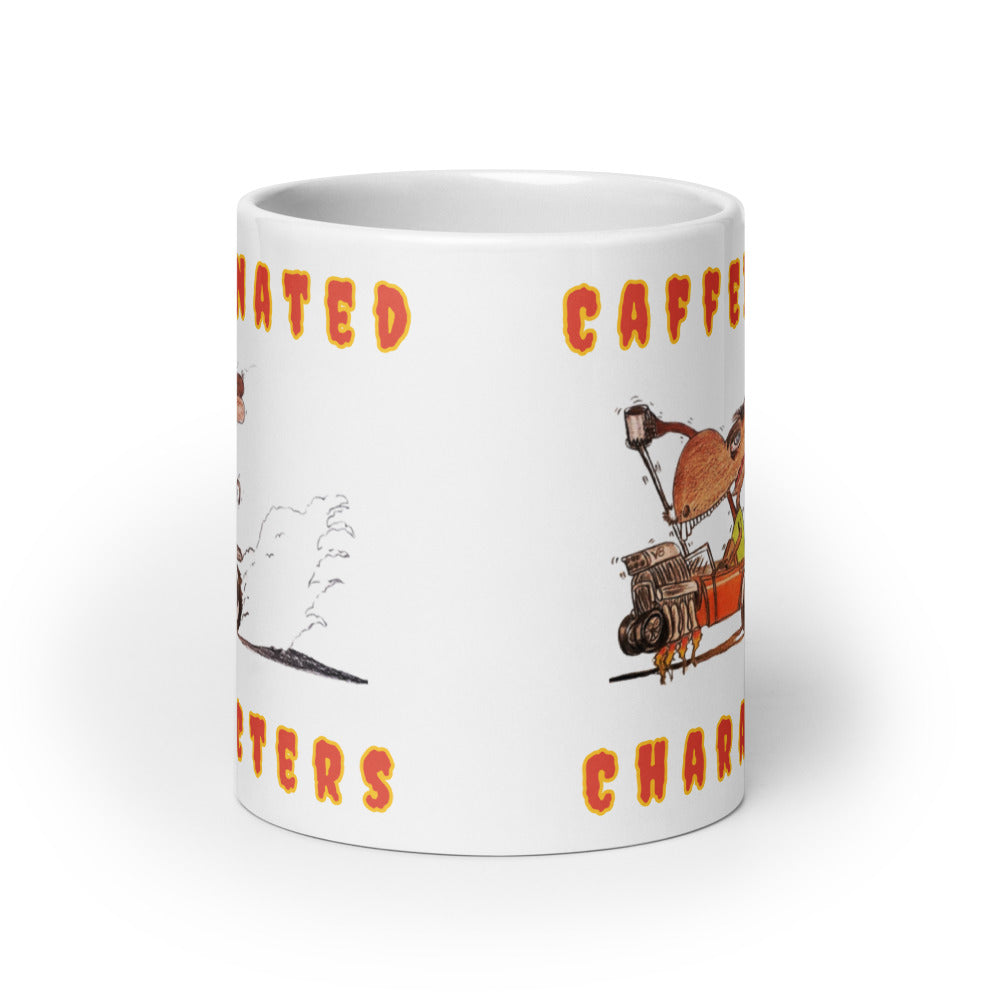 Caffeinated Characters Rat Rod White Glossy Coffee Mug, 11 oz,15 oz,20 oz