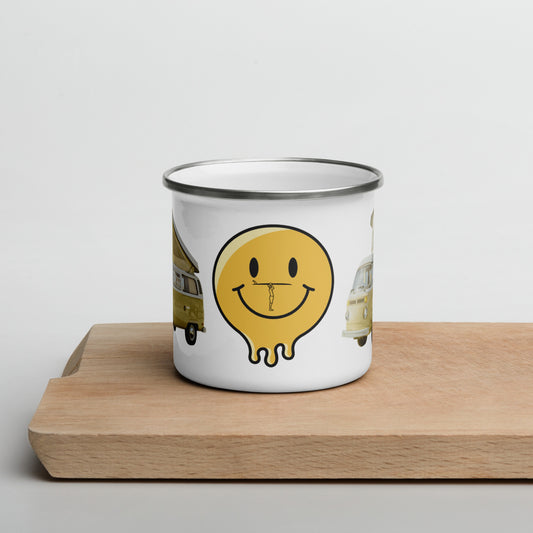 Happy Camper Enamel Mug