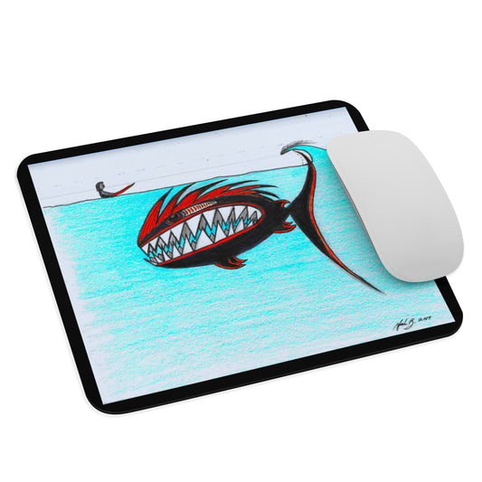 False Wave mouse pad with black border 